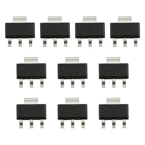 Tegg AMS111733V 10PCS Voltage Regulator AMS1117 33V 1A