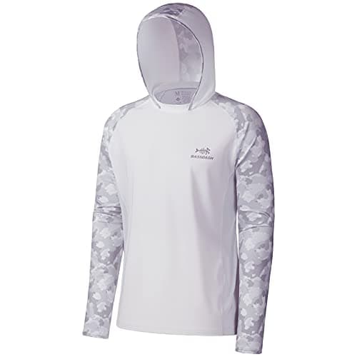 BASSDASH Men’s UPF 50 Performance Fishing Shirt Cooling Hoodie Camo Long Sleeve FS17M