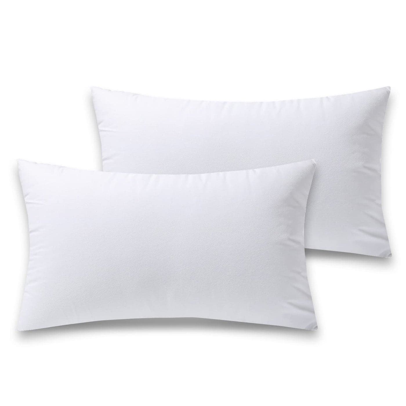 Phantoscope Pillow Inserts 100 Virgin Fiber Hypoallergenic Polyester Throw Pillow Inserts Square Pillows for Couch Sofa Bed 12x20 Inch Pack of 2