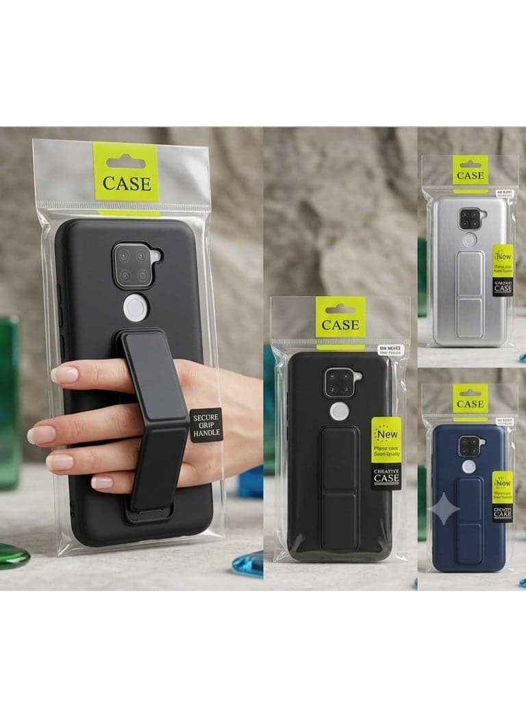 Redmi Note 9 Kickstand Protective Phone Case, Black