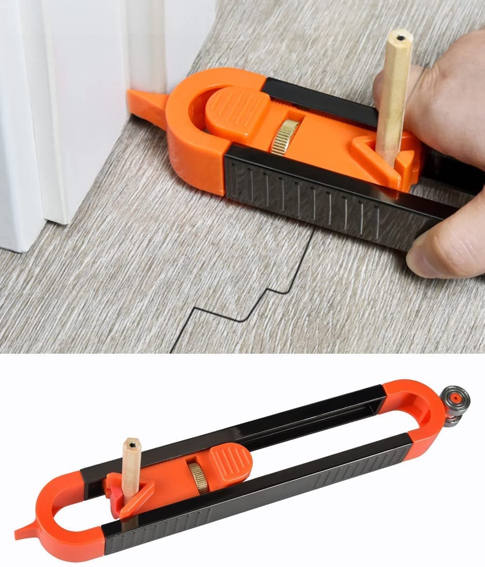 GOZWELL Precise Contour Scribe Tool with Lock for Pencil Woodworking Edge Corner Measuring Profile Duplicator