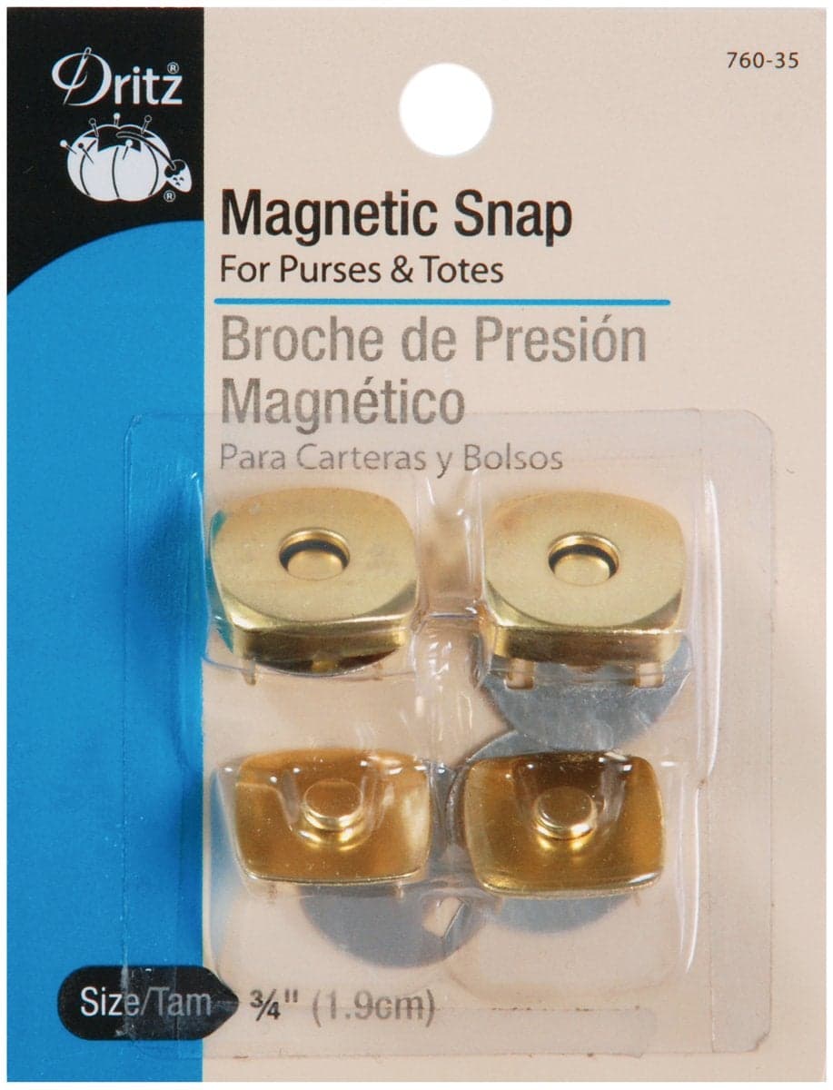 Dritz 76035 Magnetic Square Snap 34Inch Gilt 2 Sets