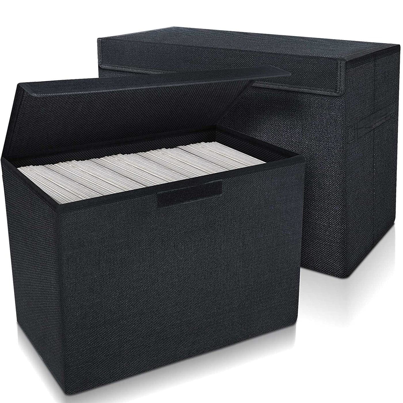 Leffis 2 Pack Collapsible Comic Book Storage Box 155 X 75 X 113 Short Comic Book Box with Handles Holds 150 Comics Heavy Duty Comic Book Bin