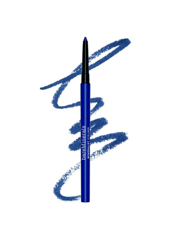 bareMinerals Mineralist Lasting Eyeliner – Sapphire | Long-Wear Waterproof Creamy Retractable Pencil Eyeliner with Avocado Oil & Aloe Vera – 0.35 g