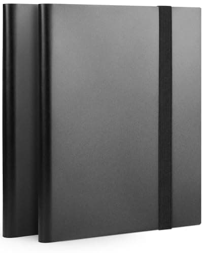 Lzerking 2 Pack 9 Pockets Trading Card Binder Black 40 Sheets 720 Cards Baseball Football Basketball Kpop Photocard