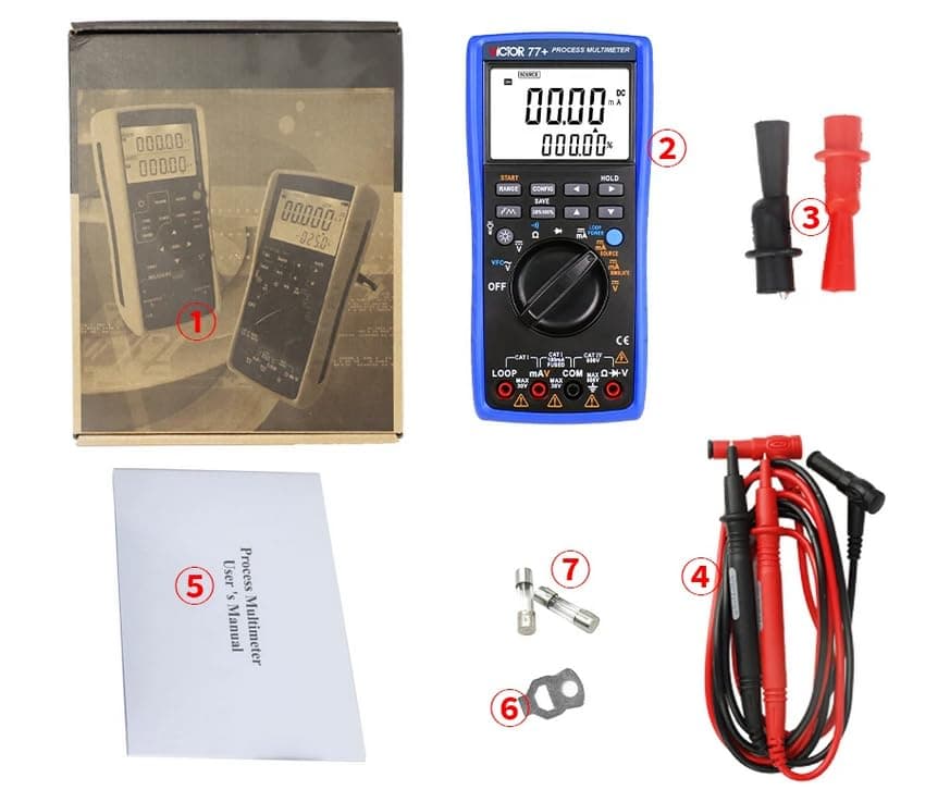 TestHelper TH77 Process Multimeter Calibrator Meter Multifunctional DMM,250Ω HART Loop Resistance,24V Loop Power Supply and Measuring the Current