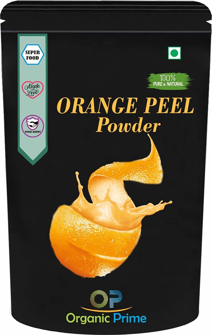 Organic Prime Pure Sun Shade Dried Freshest Orange Peel Powder for Skin and Hair 500 GM