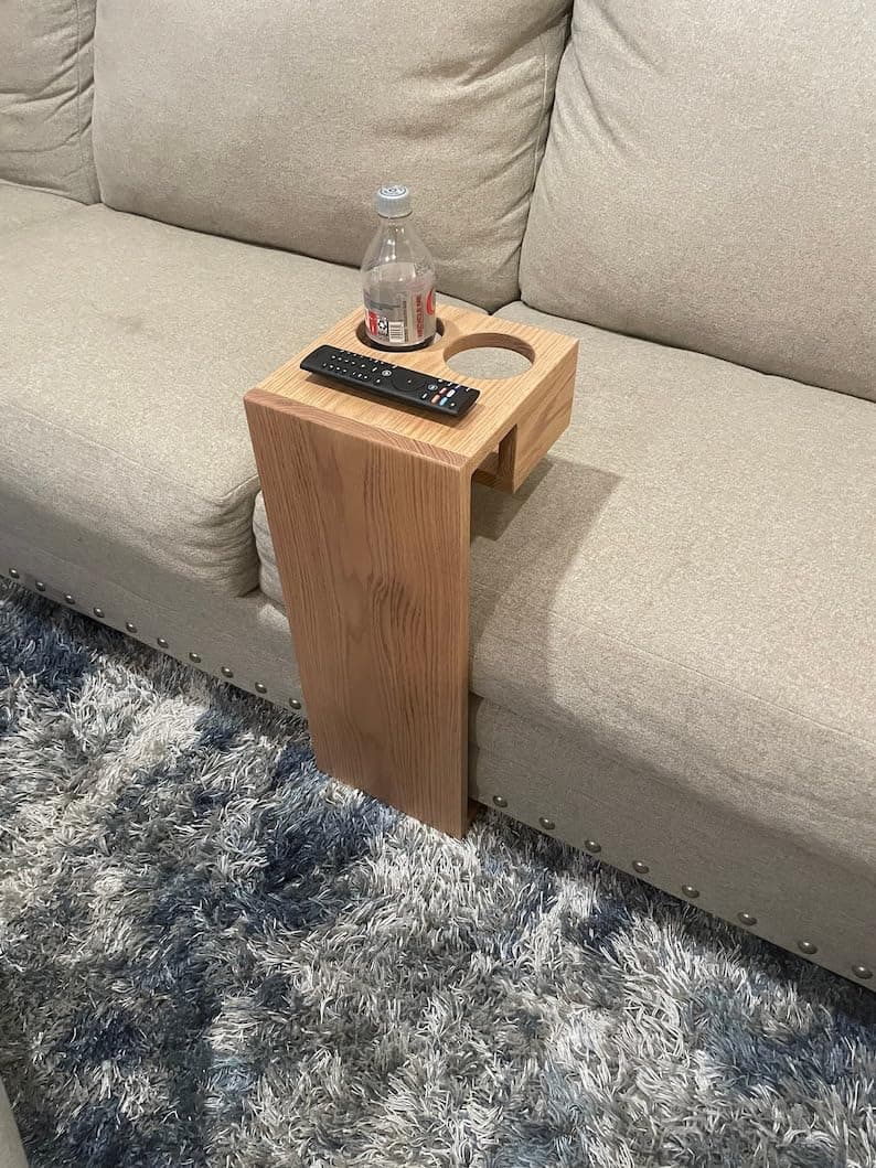 OGESTA Solid sheesham Wood ofa Caddy Stand 22 inch for Walnut Finish