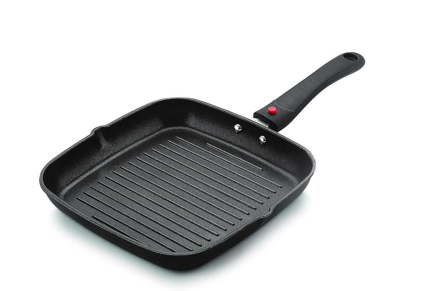 Celebrino Square Grill PansRemovable HeatResistant Handle Heavy Guage Aluminum Cookware for InductionElectricCeramicGas Stove Tops 3Layer Nonstick Coatings 24cm 4mm Thickness