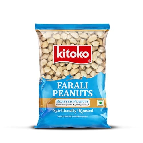 KITOKO FOODS Roasted Farali Peanuts (500gm), Healthy Khari Sing Without Skin, Fresh, Organic & Gluten-Free Namkeen Snacks Mungfali Singdana, Rich In Fibre & Protein Fresh Groundnuts