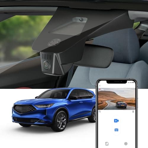 Fitcamx 4K Dash Cam Suitable for Acura MDX 2022 2023 2024 with Auto Dimming (4th Gen), OEM Factory Look, UHD 2160P Video, Built-in WiFi & APP, Loop Recording, G-Sensor, Easy to Install, 64GB Card