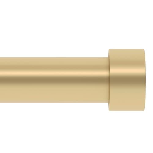 Gold Extra Long Curtain Rod 30 to 240 inch Heavy Duty Curtain Rods for Windows with Modern End Caps 1 inch Drapery Rods Set for Outdoor Patio Adjustable Curtain Rod for Room Gold