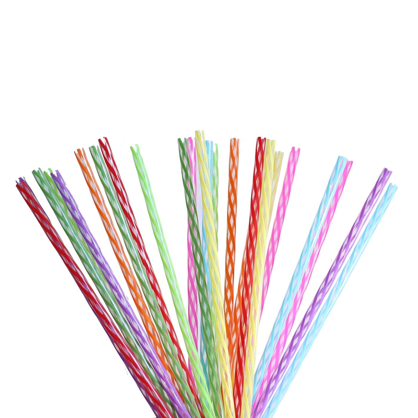 Hogg Reusable Straws Rainbow 24 Pack Plastic Straws Reusable Tumbler Straws 8 inch