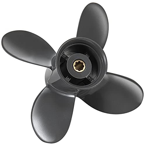 VQPROPs OEM Upgrade 4 Blades 9 1/4x10 Aluminum Boat Propeller fit Honda Engines 8-20 HP 8 Spline Tooth Parts No.58134-ZV4-010AH,RH
