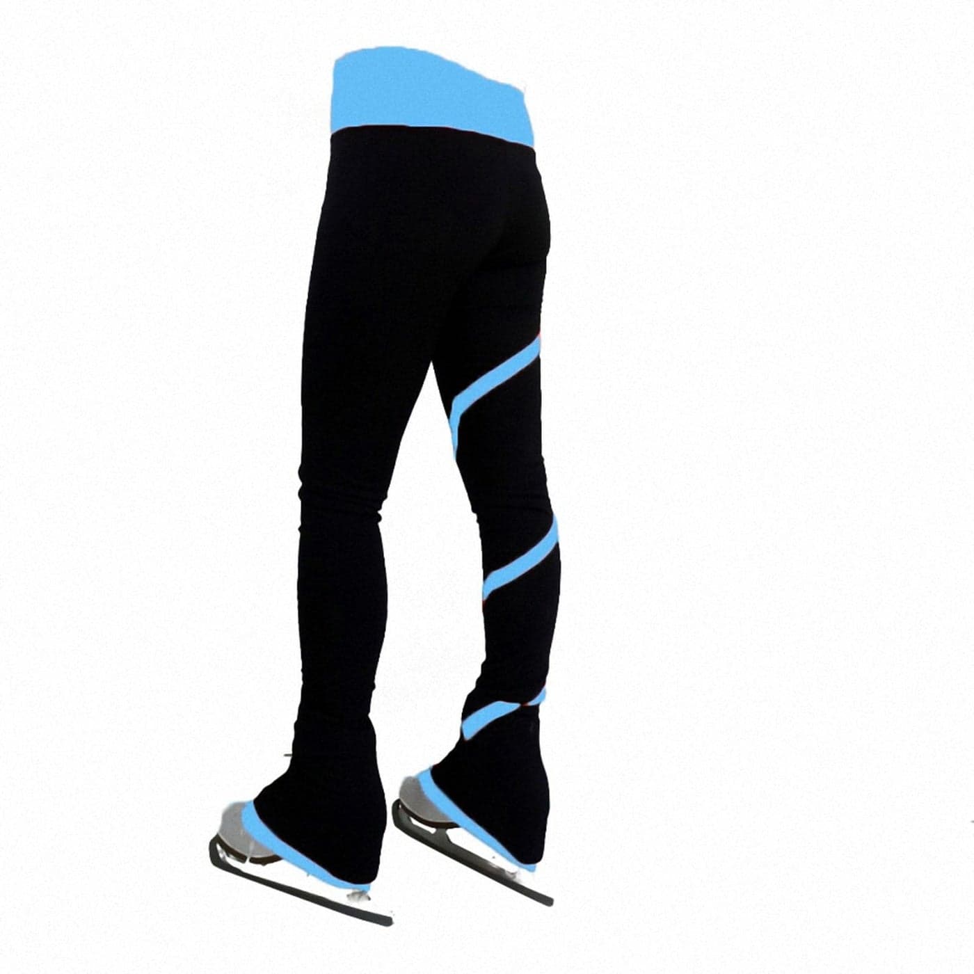Ladies Figure Skating Training Suits Velvet Pants Kids 1012 Light Blue