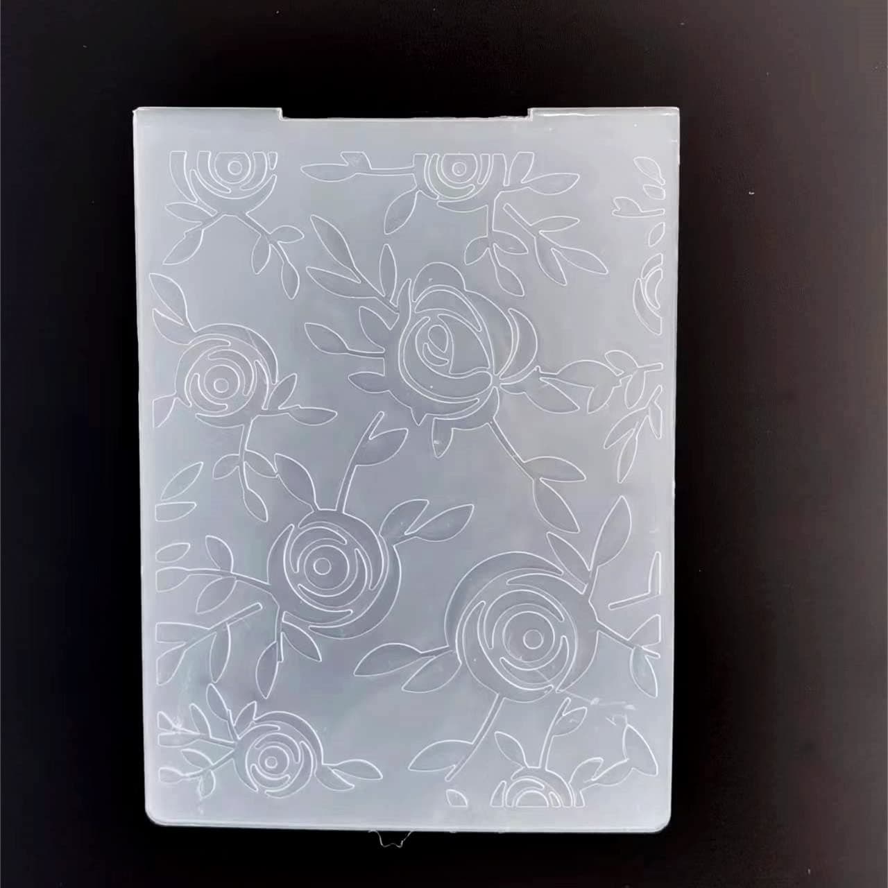 WooYangFun 1PC Rose Flower Background Embossing Folder for Card Making Floral DIY Plastic Scrapbooking Photo Album Card Paper DIY Craft Decoration Template Mold