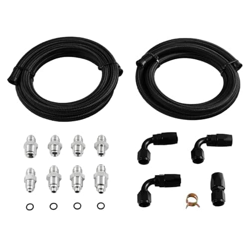 GESEXI Universal Power Steering Pump Hose Kit Return to Reservoir Hose Kit Compatible with GM LS Swap LS1 LS3