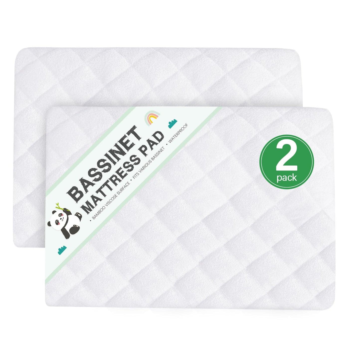 Waterproof Bassinet Mattress Protector Fit for 20 x 33 Angelbliss 3 in 1 IKOMZY YADAQE Cowiewie and Nordmiex Bassinet Ultra Soft Breathable Viscose Made from Bamboo Surface Washer Dryer