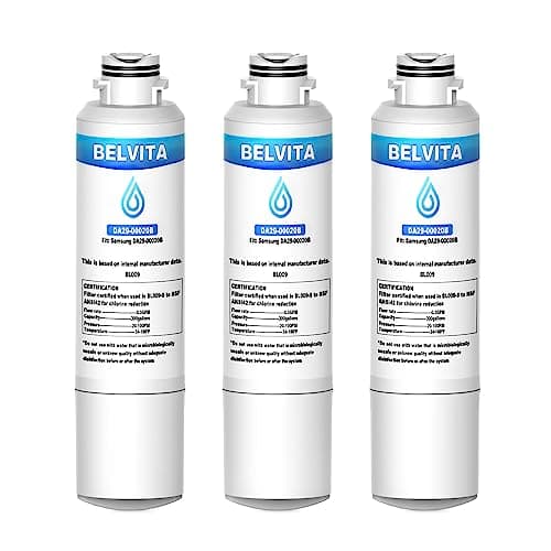 BELVITA Refrigerator Water Filter, Compatible with DA29-00020A/B, DA29-00020B-1,HAF-CIN/EXP, RF28HFEDBSR, RF263BEAESR, RF263TEAESG, RF28HDEDBSR, HAF-CIN, RF4287HARS,RF4267HARS, 3 Pack