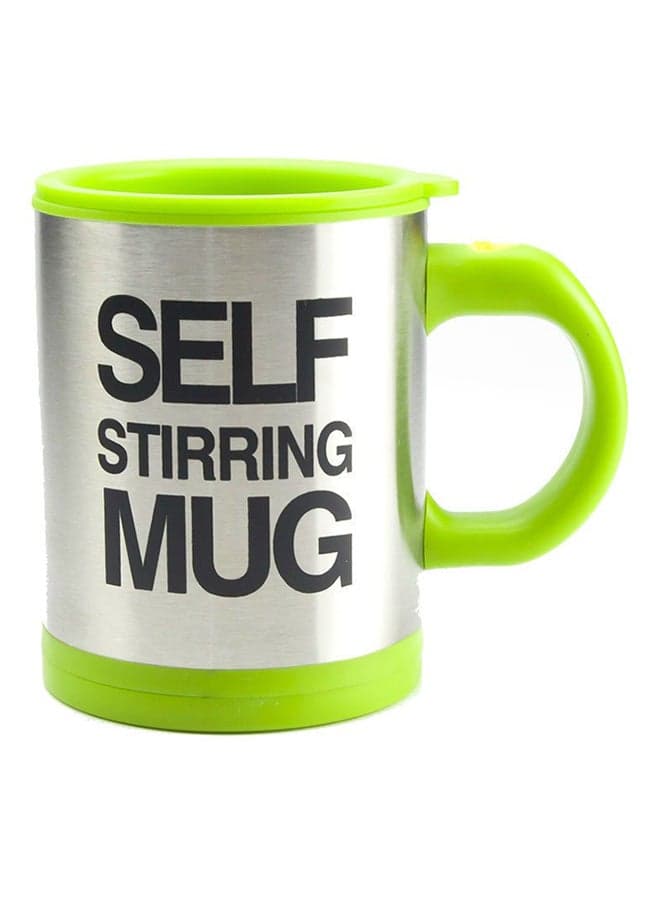 Self Stirring Mug Green/Silver