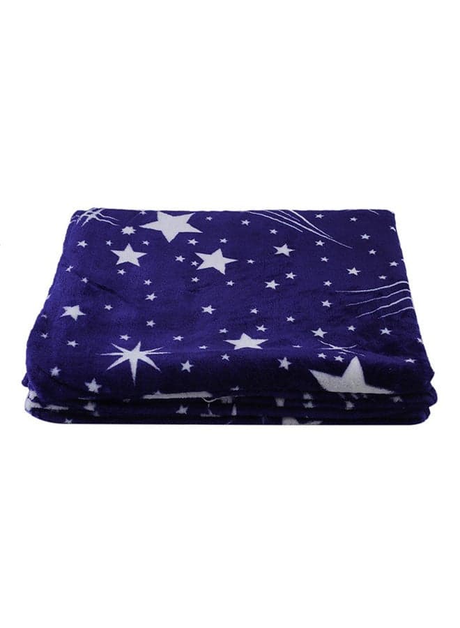 Bright Stars Soft Couch Flannel Blanket Flannel Blue 180x200cm