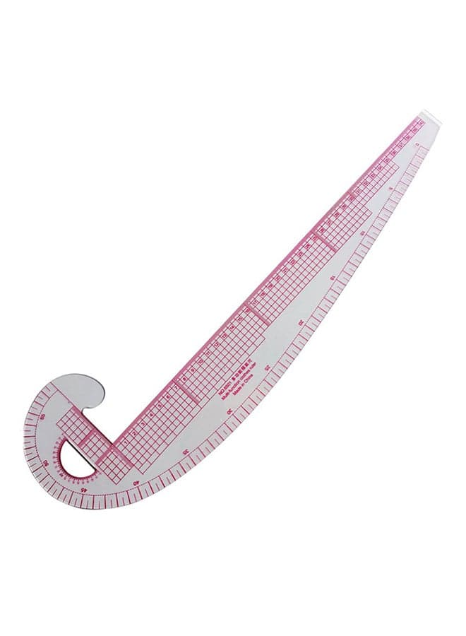 Sewing French Curve Ruler White/Pink