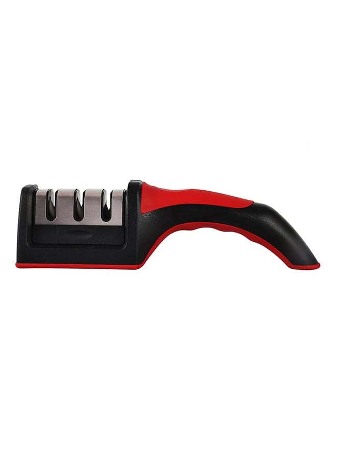 Three-stage Tungsten Kitchen Knife Sharpener Red/Black