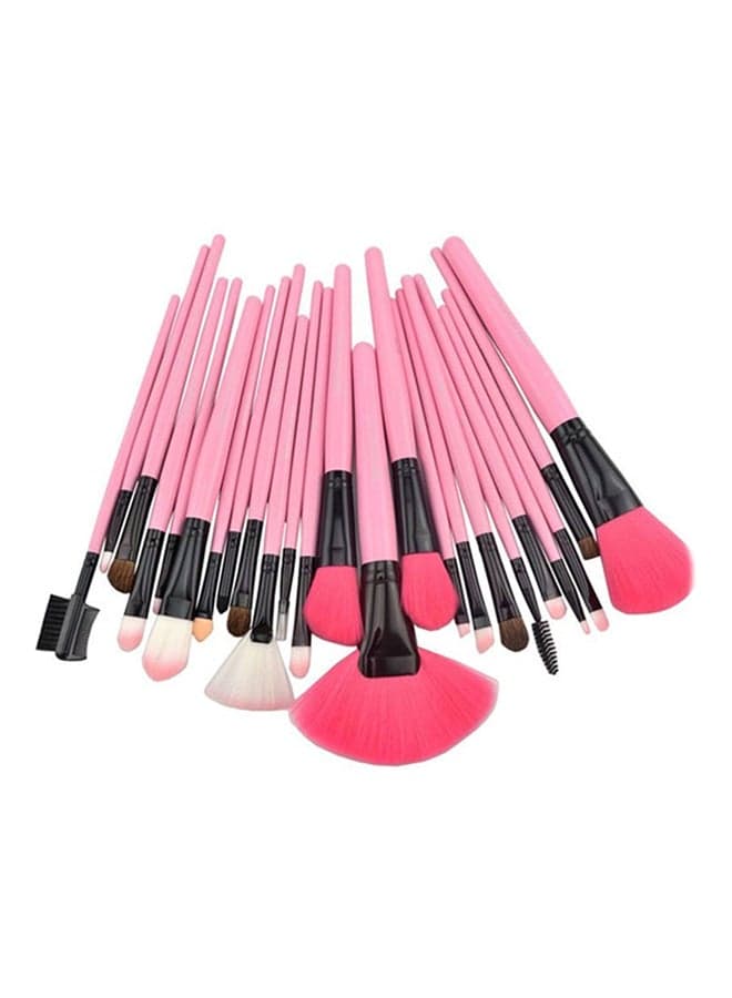 24-Piece Makeup Brush Pink