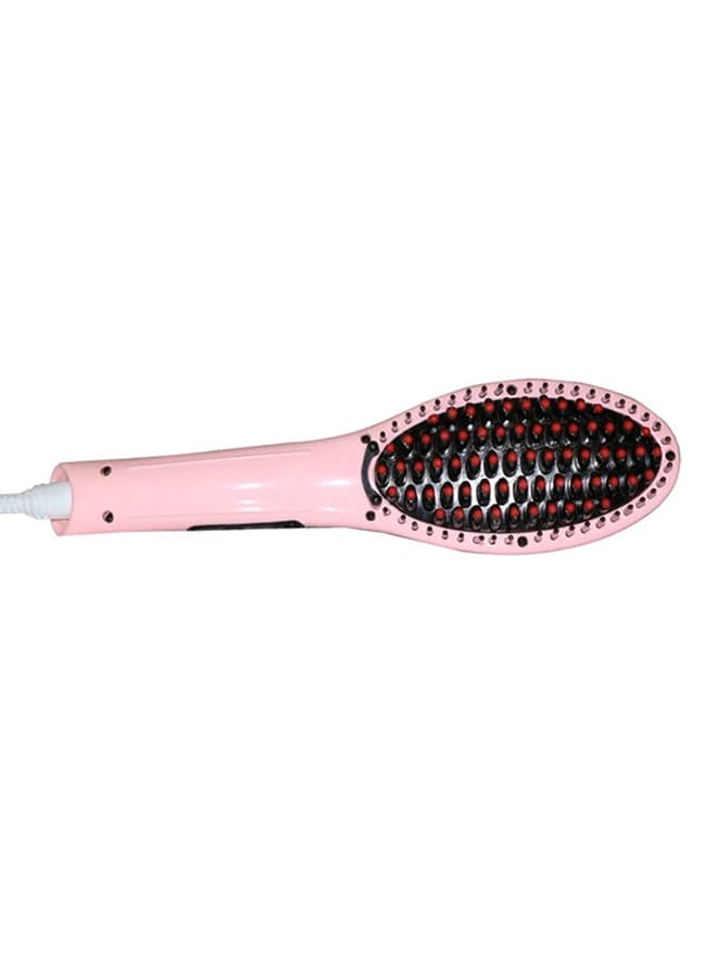 Fast Hair Straightener Brush Pink