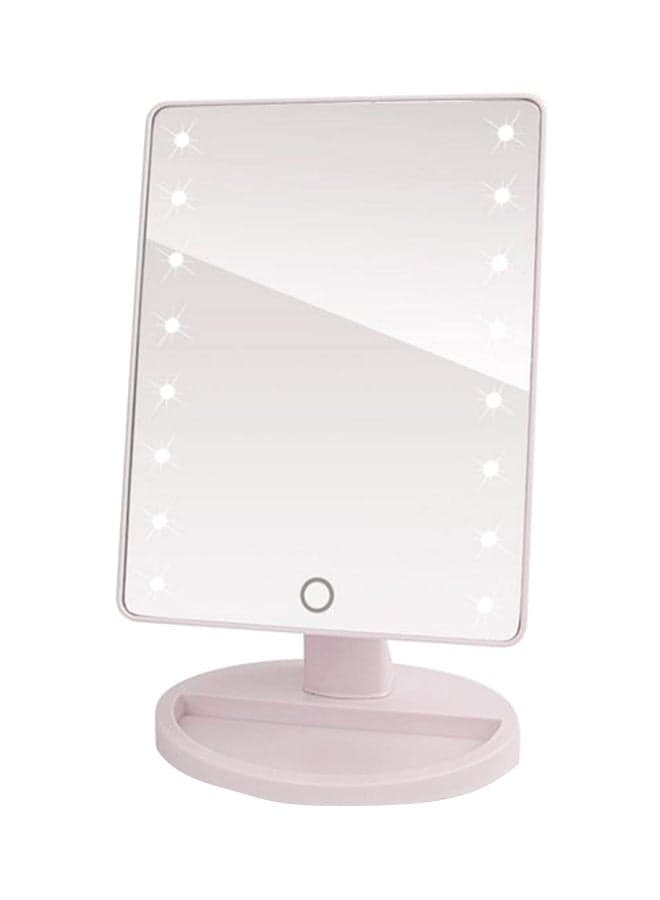 180-Degree Rotating Touch Screen Makeup Mirror White