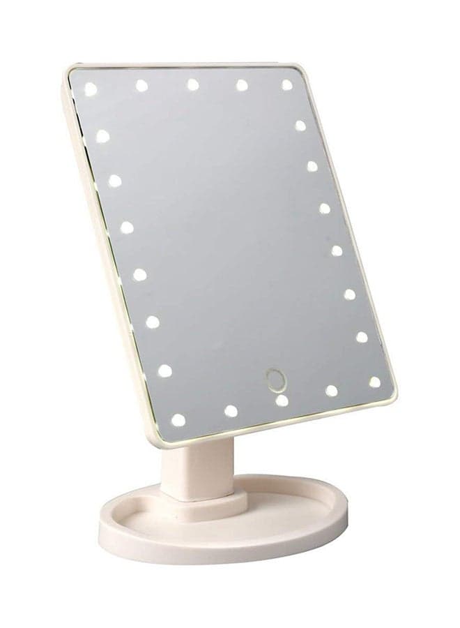 20-LED Lamp Touch Sensor Makeup Mirror Multicolour