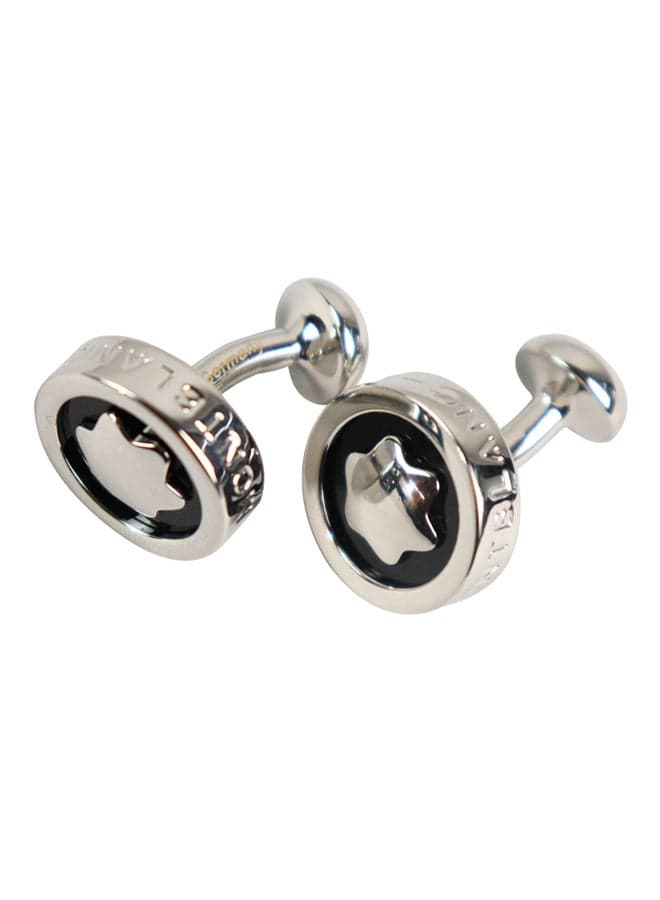 White Gold Classic Plum Simple French Cufflinks