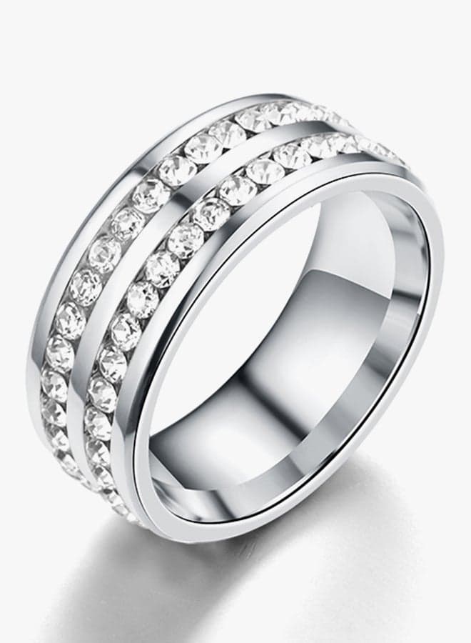 Titanium Steel Anti-Allergy Simple Wedding Couples Ring