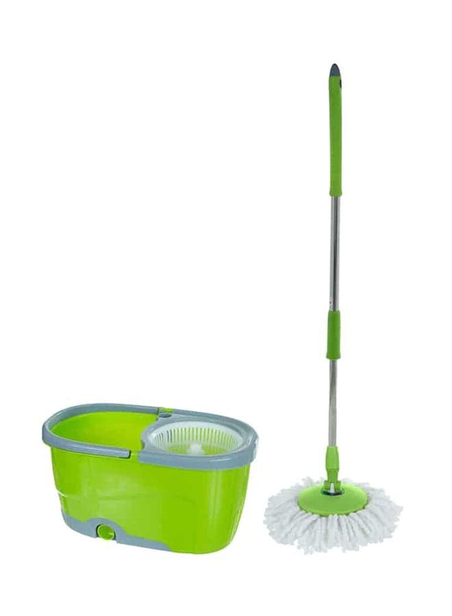360 Grade Rotating Mop With Bucket Green/Grey/White