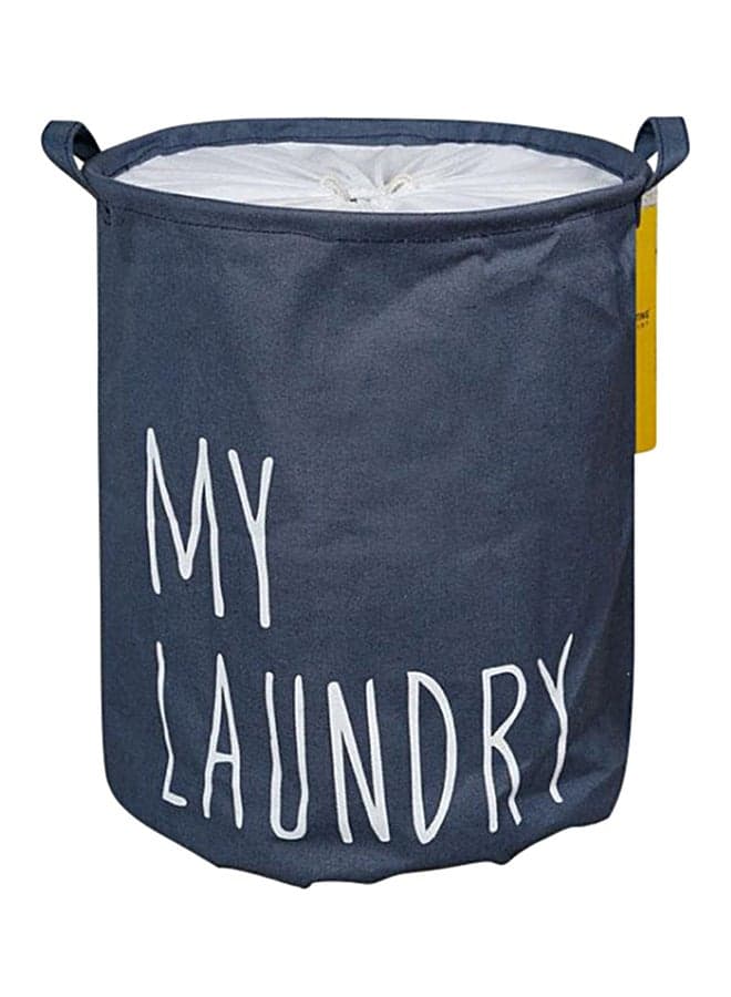 My Laundry Printed Hamper Blue/White 50x40cm