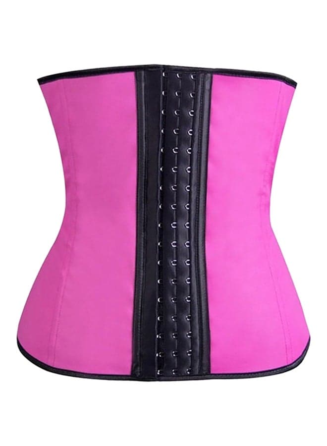 Hook Closure Corset Pink/Black