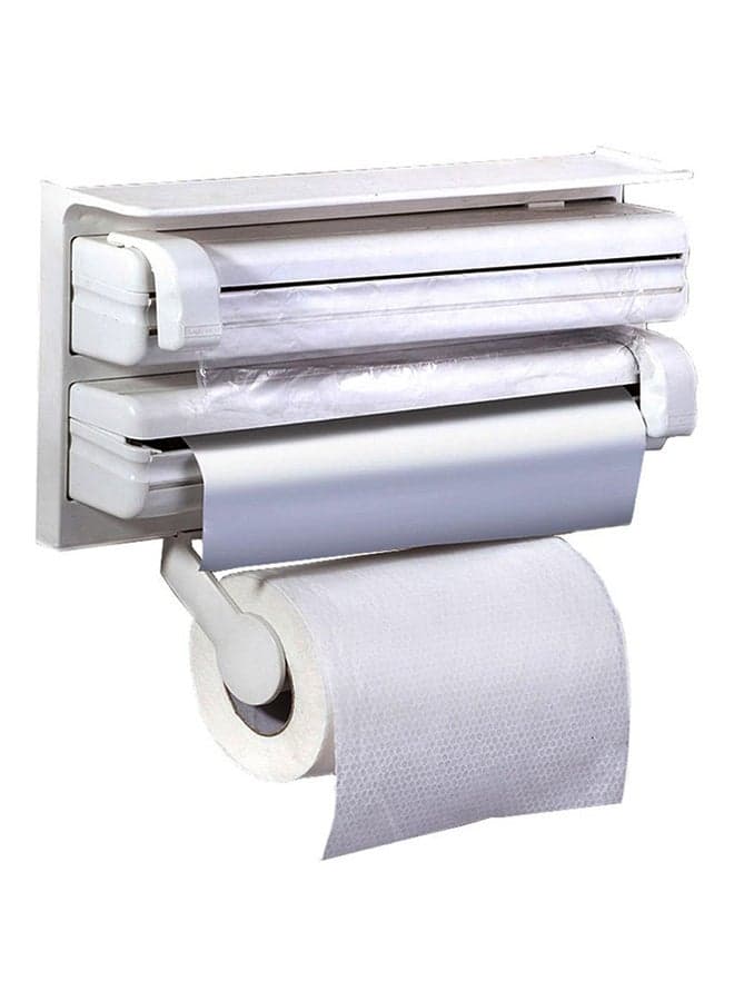 3-Tier Food Wrap And Tissue Dispenser White