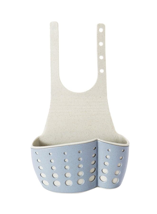 Kitchen Sink Drain Basket And Holder Blue/White
