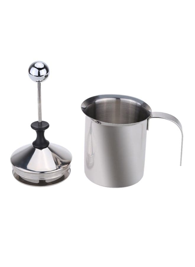 Stainless Steel Milk Frother Silver 400ml