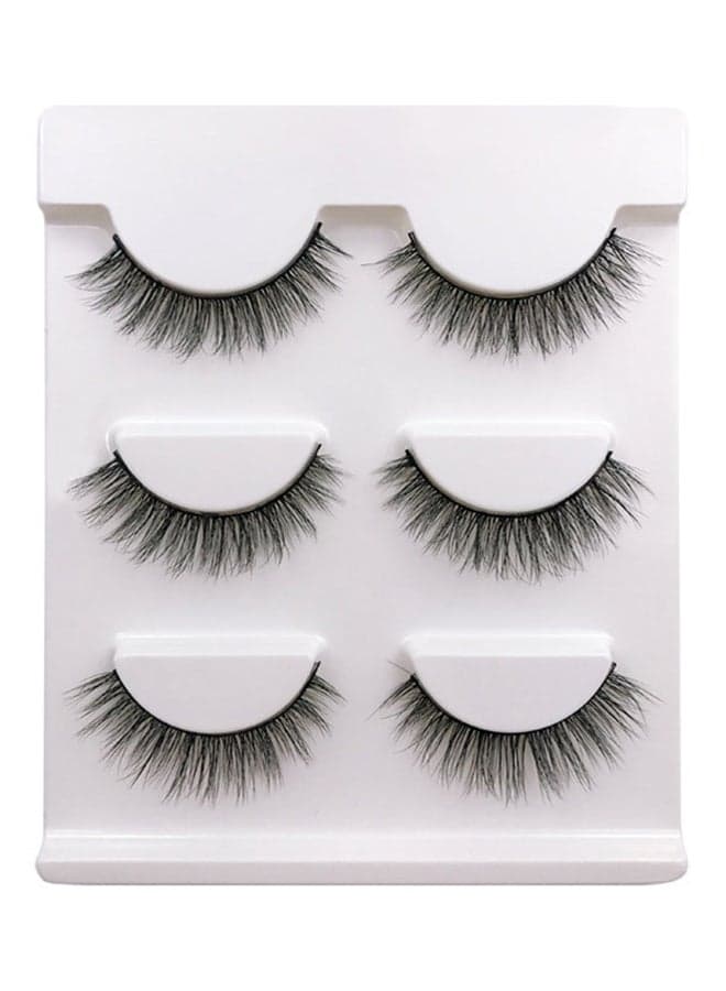 3 FASHION EYELASHES 3 FAUX- CILS Black