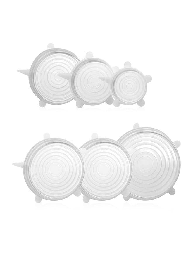 6-Piece Stretch Silicone Lids Multicolour