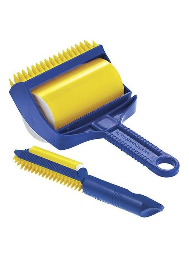 Sticky Picker Cleaner Lint Roller Blue/Yellow 17.5x17.5x6cm