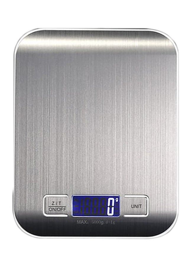 LED Digital Food Weighing Scale Silver 5000grams