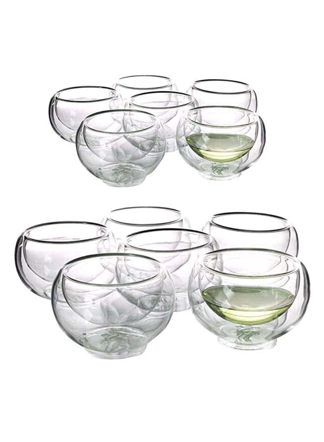 12-Piece Cups Set Clear 5x5x3cm