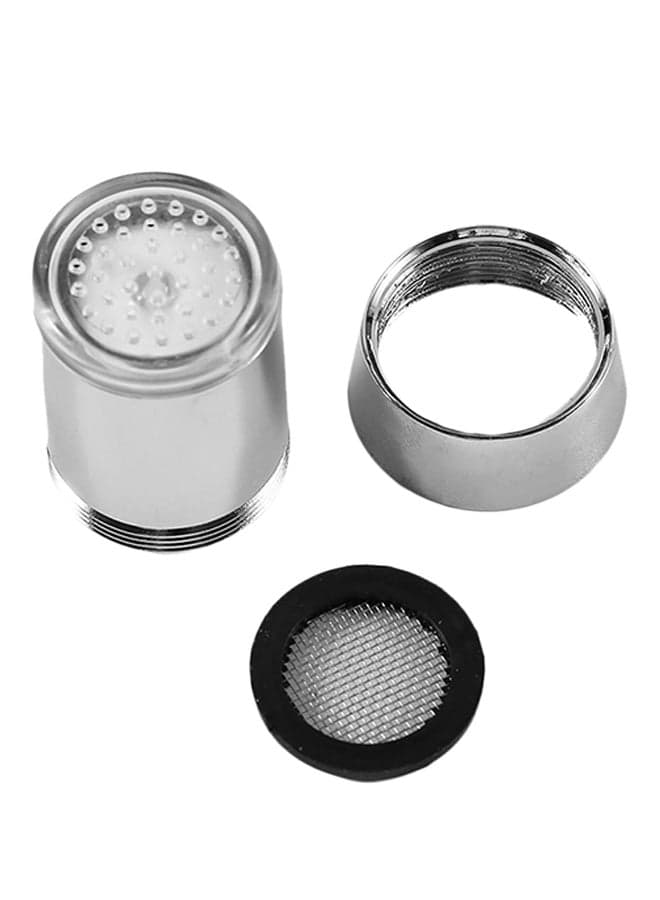 Temperature Sensing LED Water Faucet Silver 32x22mm