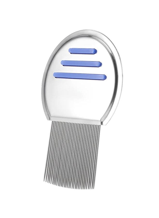Stainless Steel Lice Comb Silver/Blue
