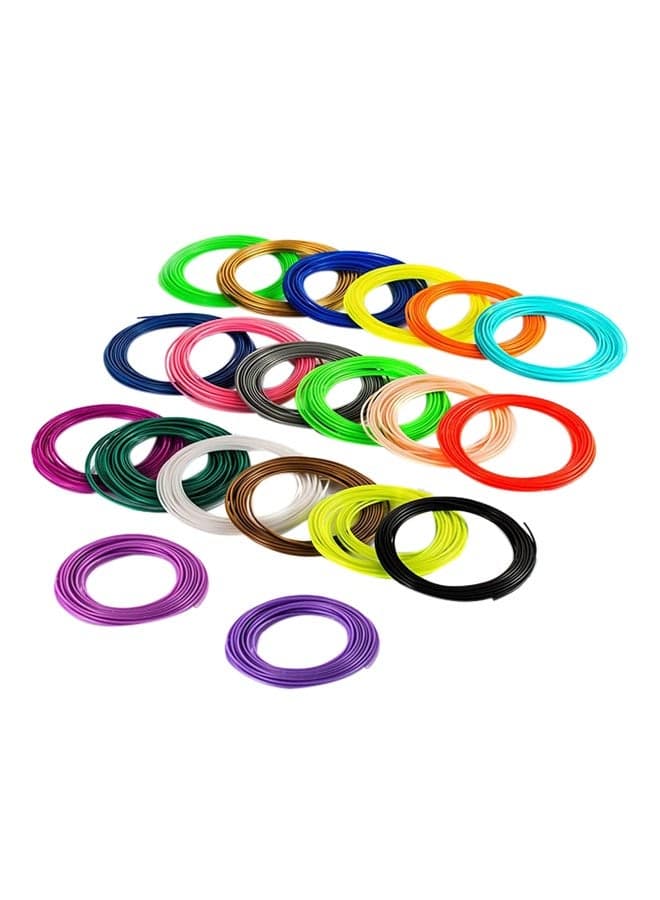 20-Piece 3D Pen Filament Multicolour