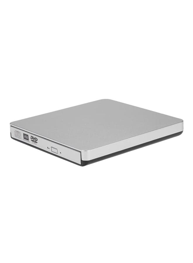 USB External CD DVD ROM Writer Silver