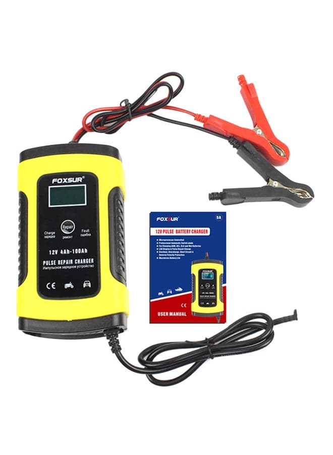 12V 5A LCD Car/Motorcycle Pulse Repair Battery Charger Lead Acid Storage Charger