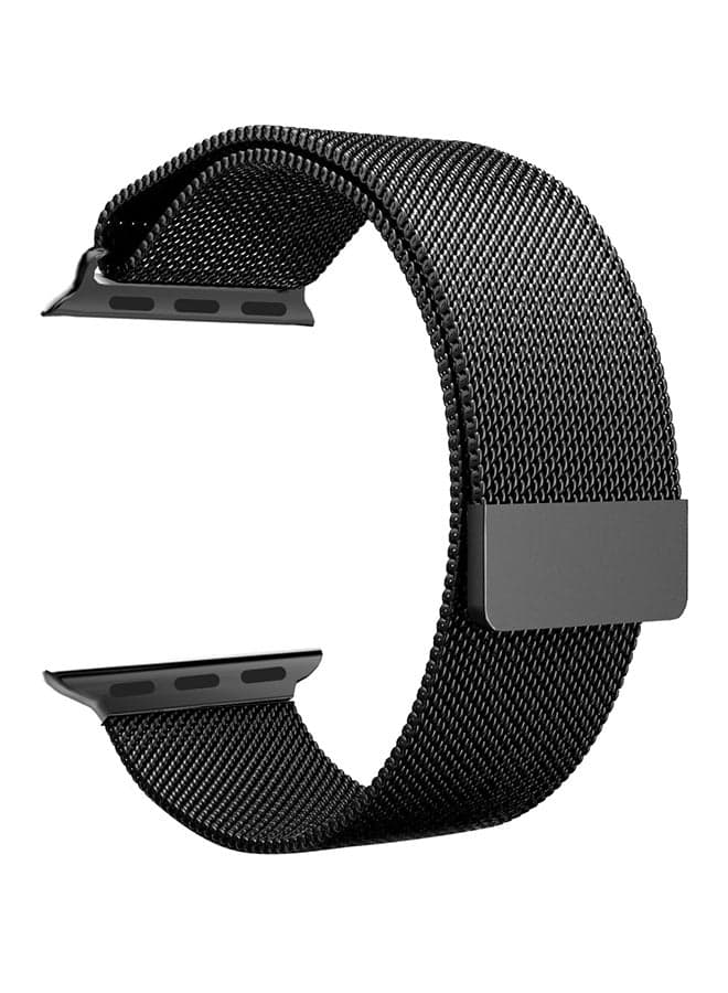 Milanese Stainless Steel Wrist Band For Apple Watch 40 mm Black